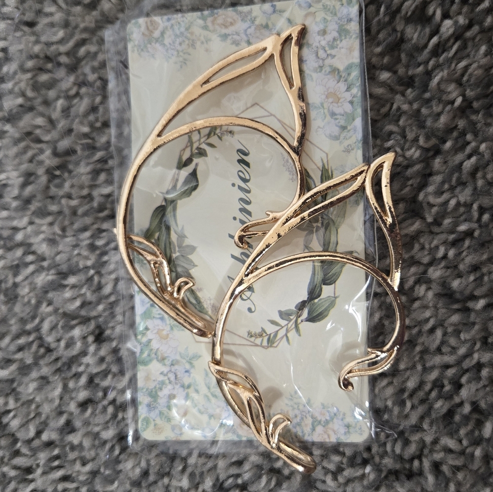 Rose Gold Tone Elegant Gothic Fairy Elf Ear Jewelry